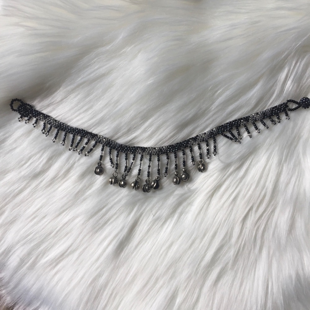 VTG Jingle bell beaded Ankle Bracelet